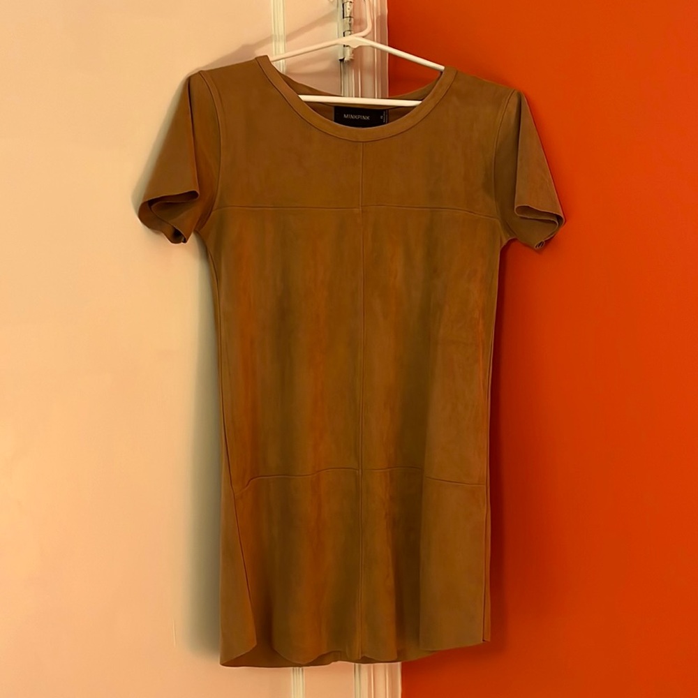 Minkpink faux suede dress